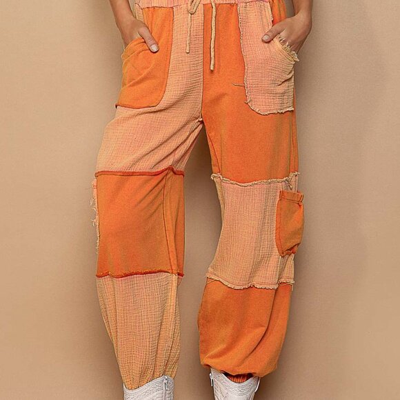 Boho Patchwork Jogger Pants | Drawstring Gauze Pants | Festival Vibes | S-L - Picture 1 of 5